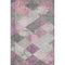 5' X 8' Blush Gray And Silver Geometric Washable Area Rug With UV Protection