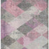 5' X 8' Blush Gray And Silver Geometric Washable Area Rug With UV Protection