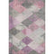 8' X 10' Blush Gray And Silver Geometric Washable Area Rug With UV Protection
