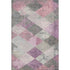 8' X 10' Blush Gray And Silver Geometric Washable Area Rug With UV Protection