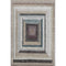 5' X 8' Beige Ivory And Charcoal Geometric Washable Area Rug With UV Protection
