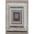 5' X 8' Beige Ivory And Charcoal Geometric Washable Area Rug With UV Protection