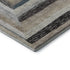 5' X 8' Beige Ivory And Charcoal Geometric Washable Area Rug With UV Protection