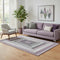 5' X 8' Blush Ivory And Charcoal Geometric Washable Area Rug With UV Protection
