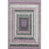 5' X 8' Blush Ivory And Charcoal Geometric Washable Area Rug With UV Protection
