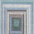 5' X 8' Denim Blue Ivory And Brown Geometric Washable Area Rug With UV Protection