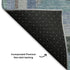 8' X 10' Denim Blue Ivory And Brown Geometric Washable Area Rug With UV Protection