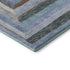 8' X 10' Denim Blue Ivory And Brown Geometric Washable Area Rug With UV Protection
