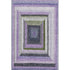 8' X 10' Lavender Ivory And Charcoal Geometric Washable Area Rug With UV Protection