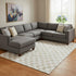 8' X 10' Beige And Ivory Geometric Washable Area Rug With UV Protection