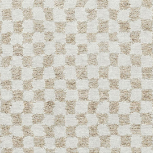 8' X 10' Beige And Ivory Geometric Washable Area Rug With UV Protection