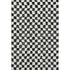 5' X 8' Black And Ivory Geometric Washable Area Rug With UV Protection