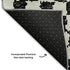5' X 8' Black And Ivory Geometric Washable Area Rug With UV Protection