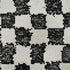 5' X 8' Black And Ivory Geometric Washable Area Rug With UV Protection