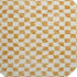 8' Orange And Ivory Geometric Washable Round Rug With UV Protection