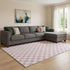 8' X 10' Pink And Ivory Geometric Washable Area Rug With UV Protection