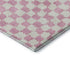 8' X 10' Pink And Ivory Geometric Washable Area Rug With UV Protection