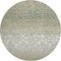 8' Beige Ivory And Taupe Damask Washable Round Rug With UV Protection