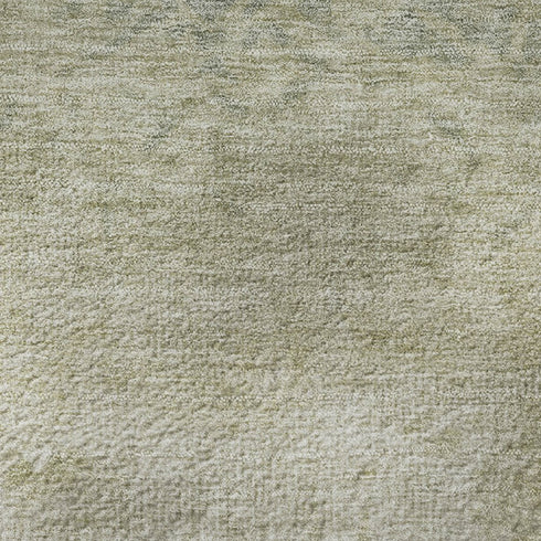 8' Beige Ivory And Taupe Damask Washable Round Rug With UV Protection
