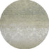 8' Beige Ivory And Taupe Damask Washable Round Rug With UV Protection