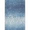 5' X 8' Denim Blue And Ivory Damask Washable Area Rug With UV Protection