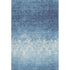 9' X 12' Denim Blue And Ivory Damask Washable Area Rug With UV Protection
