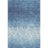 9' X 12' Denim Blue And Ivory Damask Washable Area Rug With UV Protection