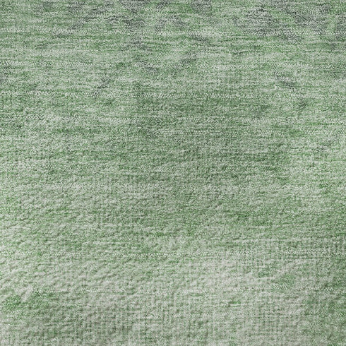 5' X 8' Green And Ivory Damask Washable Area Rug With UV Protection