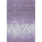 5' X 8' Purple And Ivory Damask Washable Area Rug With UV Protection