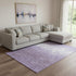 8' X 10' Purple And Ivory Damask Washable Area Rug With UV Protection