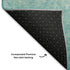 5' X 8' Teal And Ivory Damask Washable Area Rug With UV Protection