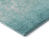 5' X 8' Teal And Ivory Damask Washable Area Rug With UV Protection