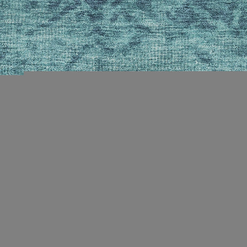 5' X 8' Teal And Ivory Damask Washable Area Rug With UV Protection