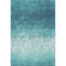 8' X 10' Teal And Ivory Damask Washable Area Rug With UV Protection