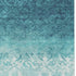 8' X 10' Teal And Ivory Damask Washable Area Rug With UV Protection