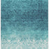 8' X 10' Teal And Ivory Damask Washable Area Rug With UV Protection