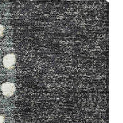 9' X 12' Black Gold And Ivory Geometric Washable Area Rug With UV Protection