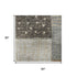 5' X 8' Brown Ivory And Gray Geometric Washable Area Rug With UV Protection