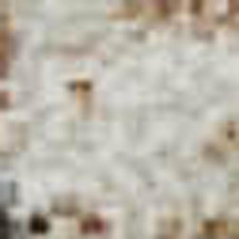 5' X 8' Brown Ivory And Gray Geometric Washable Area Rug With UV Protection