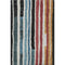 5' X 8' Black Blue And Copper Striped Washable Area Rug With UV Protection