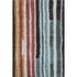 5' X 8' Black Blue And Copper Striped Washable Area Rug With UV Protection