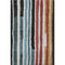 8' X 10' Black Blue And Copper Striped Washable Area Rug With UV Protection