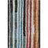 9' X 12' Black Blue And Copper Striped Washable Area Rug With UV Protection