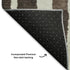 5' X 8' Brown Teal And Ivory Striped Washable Area Rug With UV Protection