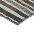 5' X 8' Brown Teal And Ivory Striped Washable Area Rug With UV Protection