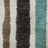 5' X 8' Brown Teal And Ivory Striped Washable Area Rug With UV Protection