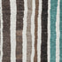 5' X 8' Brown Teal And Ivory Striped Washable Area Rug With UV Protection