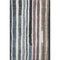 5' X 8' Denim Blue Ivory And Taupe Striped Washable Area Rug With UV Protection