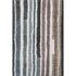 5' X 8' Denim Blue Ivory And Taupe Striped Washable Area Rug With UV Protection