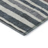 8' X 10' Denim Blue Ivory And Taupe Striped Washable Area Rug With UV Protection